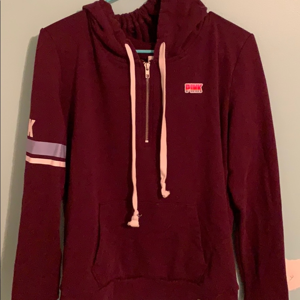 a VS PINK maroon jacket